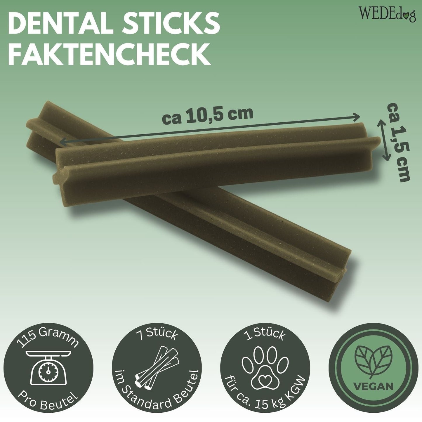 WEDEdog DENTAL STICKS Kausticks 115g