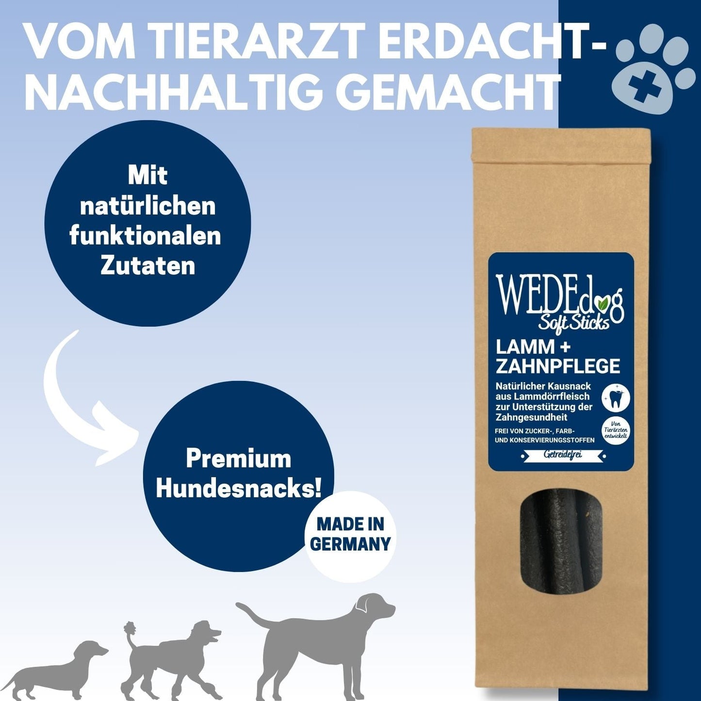 WEDEdog SOFT Sticks Lamm Zahnpflege Kausticks