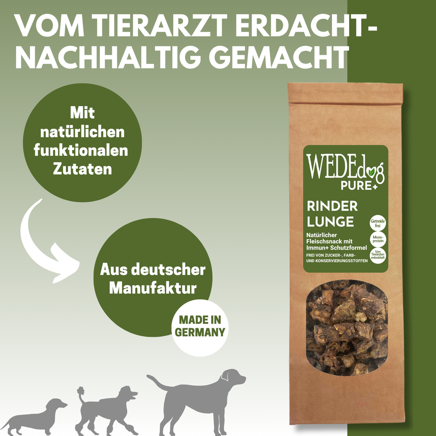 WEDEdog PURE+ Rinderlunge getrocknet