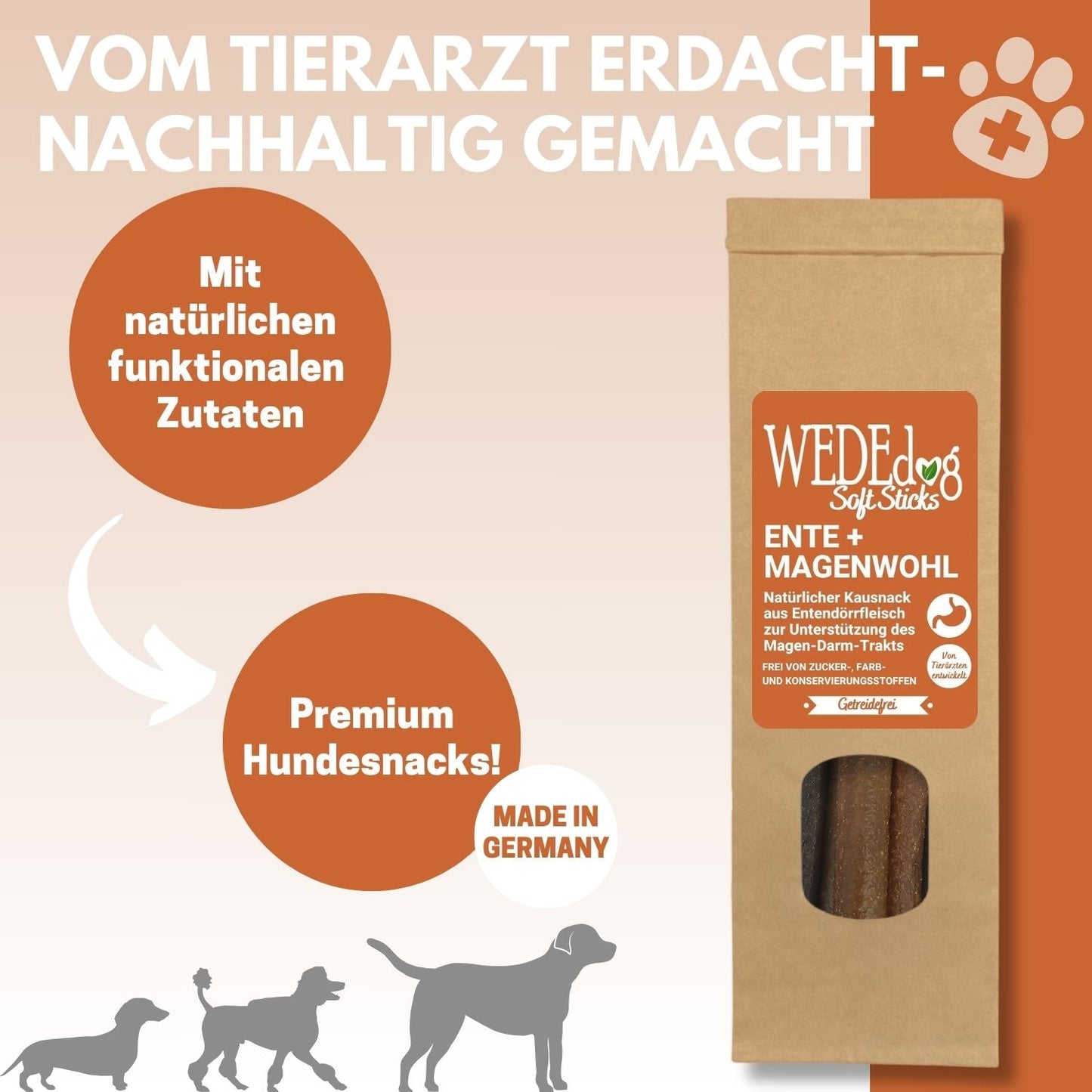 WEDEdog SOFT Sticks Ente Magenwohl Kausticks