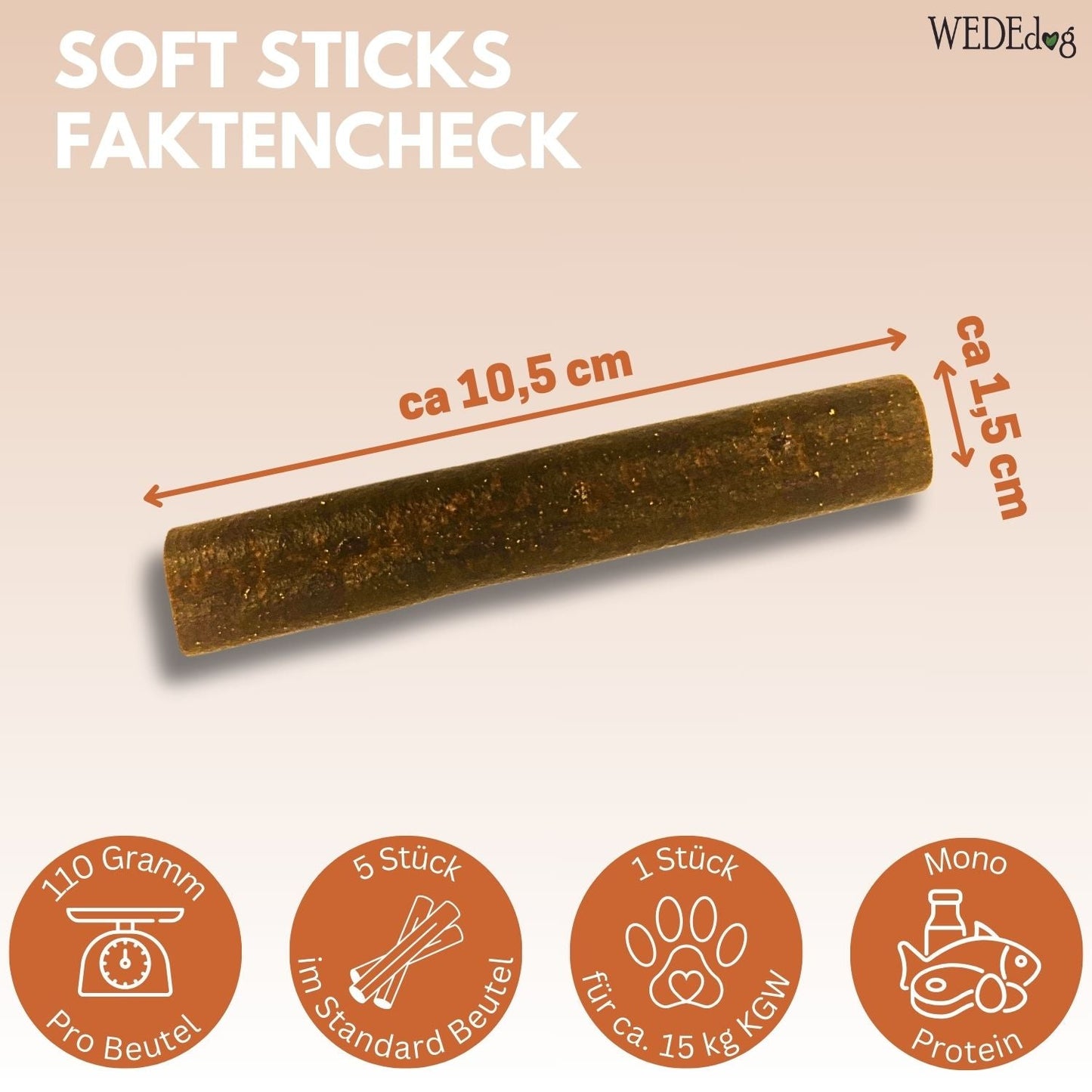 WEDEdog SOFT Sticks Ente Magenwohl Kausticks