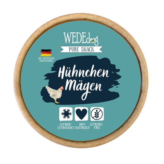 WEDEdog Pure Gefriergetrocknete Hühnchenmägen 30g