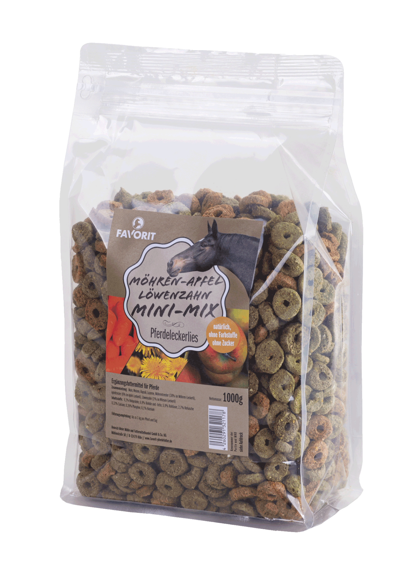 Favorit Pferdeleckerli Möhren-Apfel-Löwenzahn Mini Mix